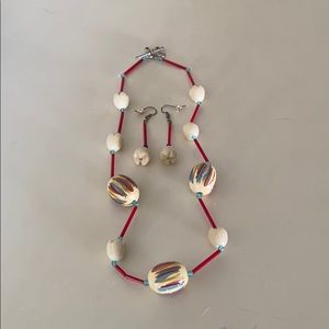 Handmade necklace and earrings. Never worn